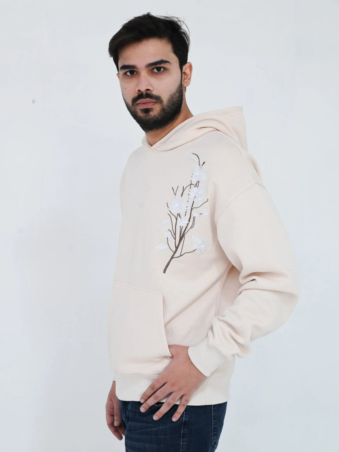 TULIP WHITE OVERSIZE HOODIE