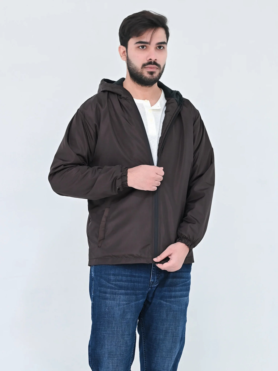 BROWN MICRO BUBBLE JACKET