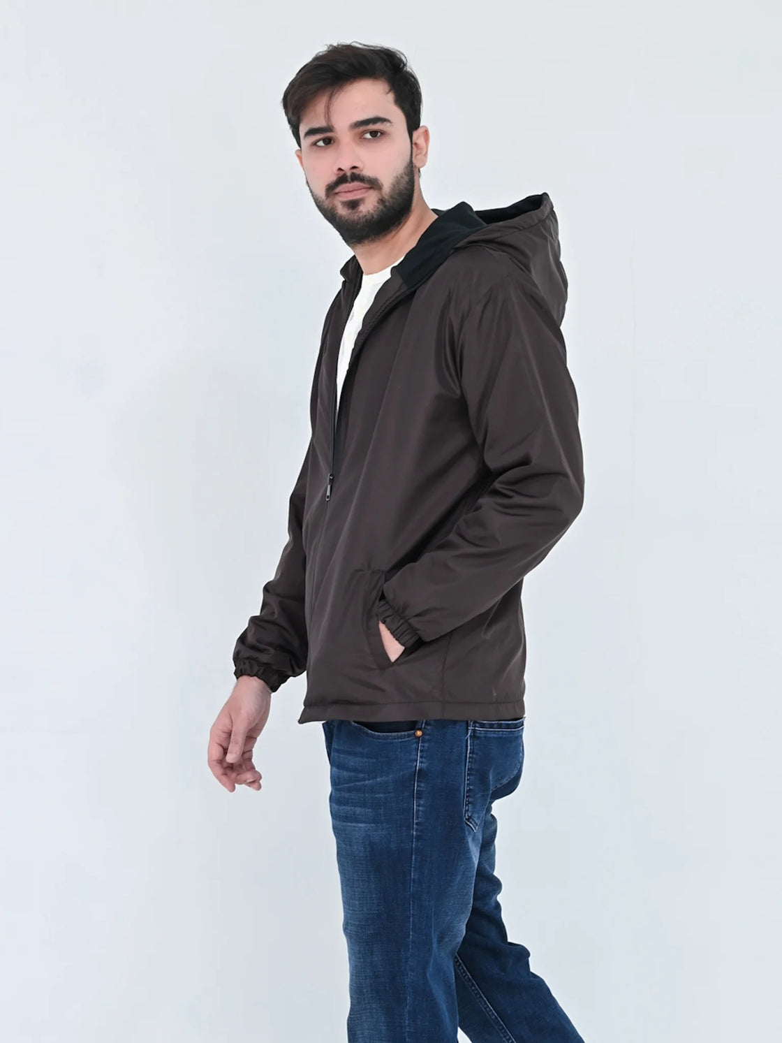 BROWN MICRO BUBBLE JACKET