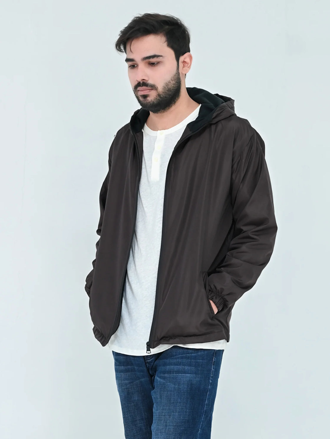 BROWN MICRO BUBBLE JACKET