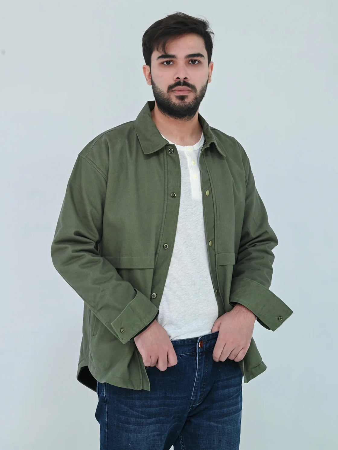 TWILL SHAKET OVERSHIRT