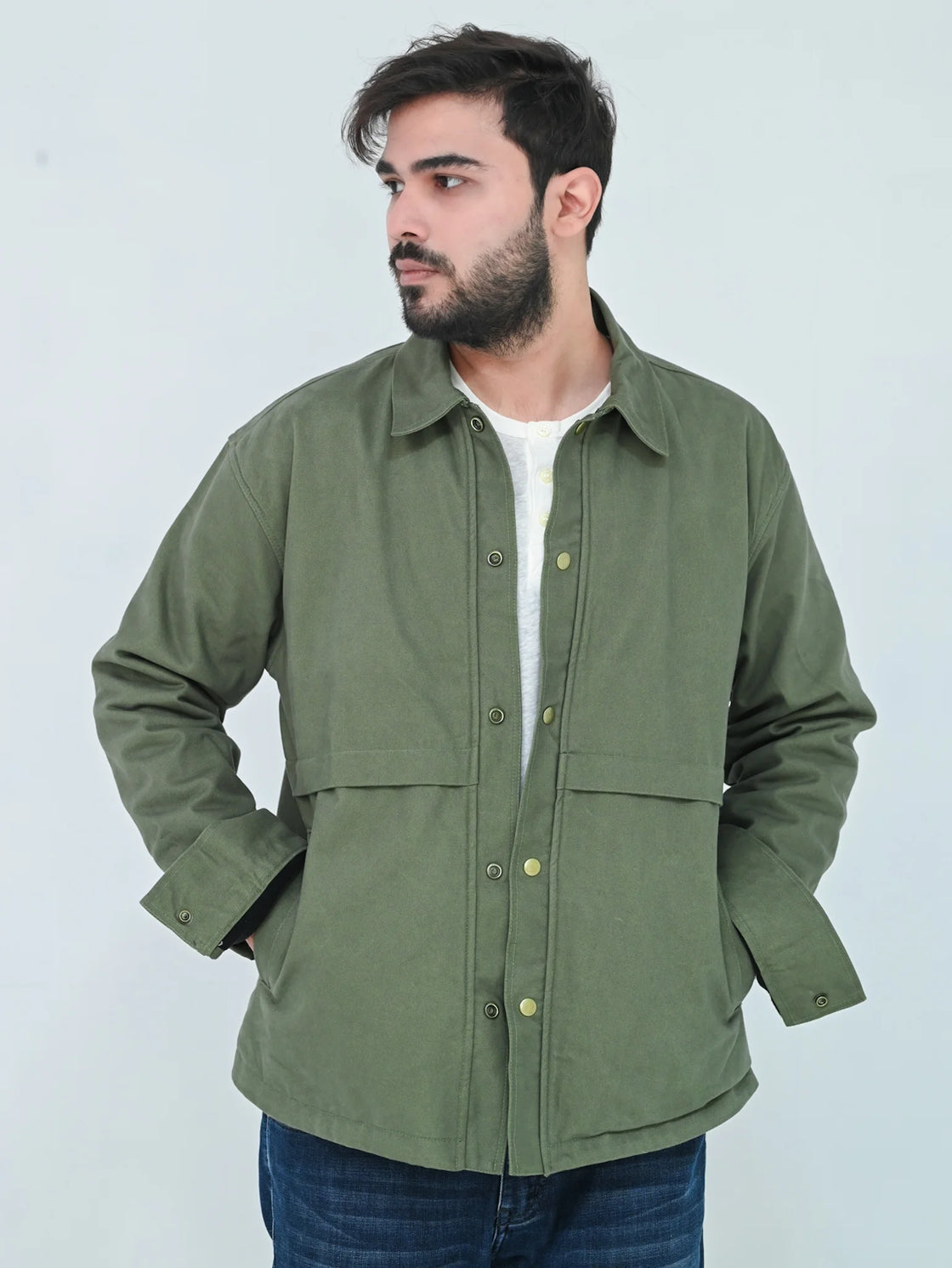 TWILL SHAKET OVERSHIRT